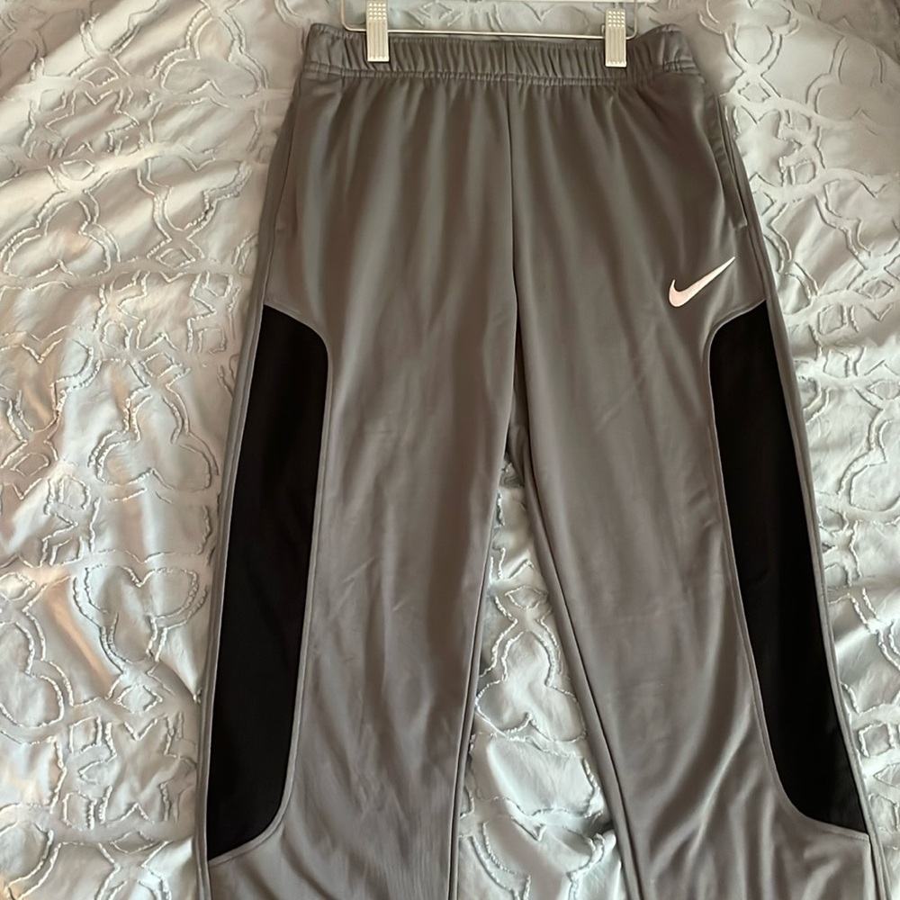 Black Gray Nike Dri-Fit Athletic Pants